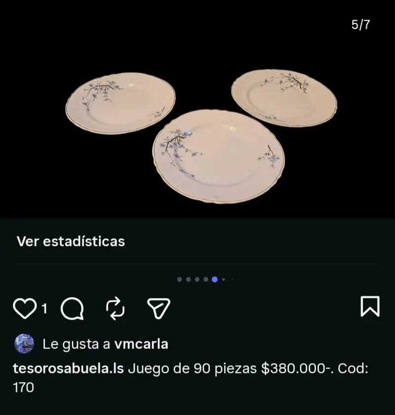 Juego de vajilla vintage con diseño - 6