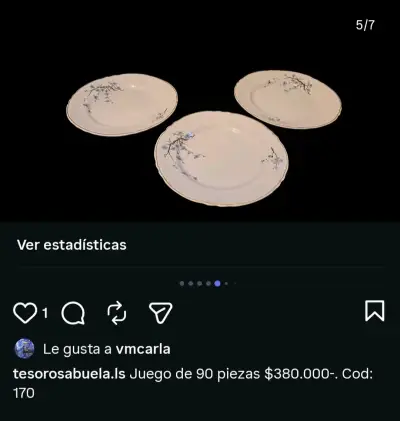 Juego de vajilla vintage con diseño - miniatura 6
