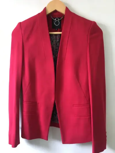 Blazer rojo elegante para mujer. Talla 36 - miniatura 1