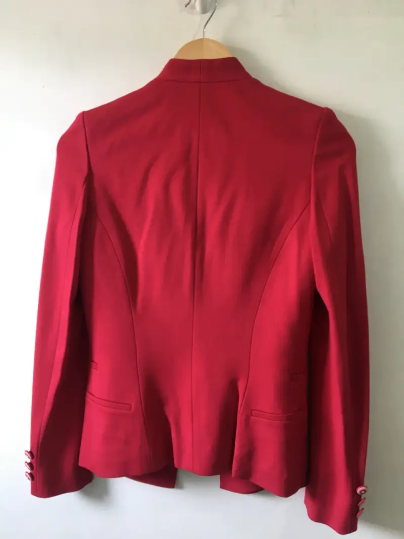 Blazer rojo elegante para mujer. Talla 36 - 3