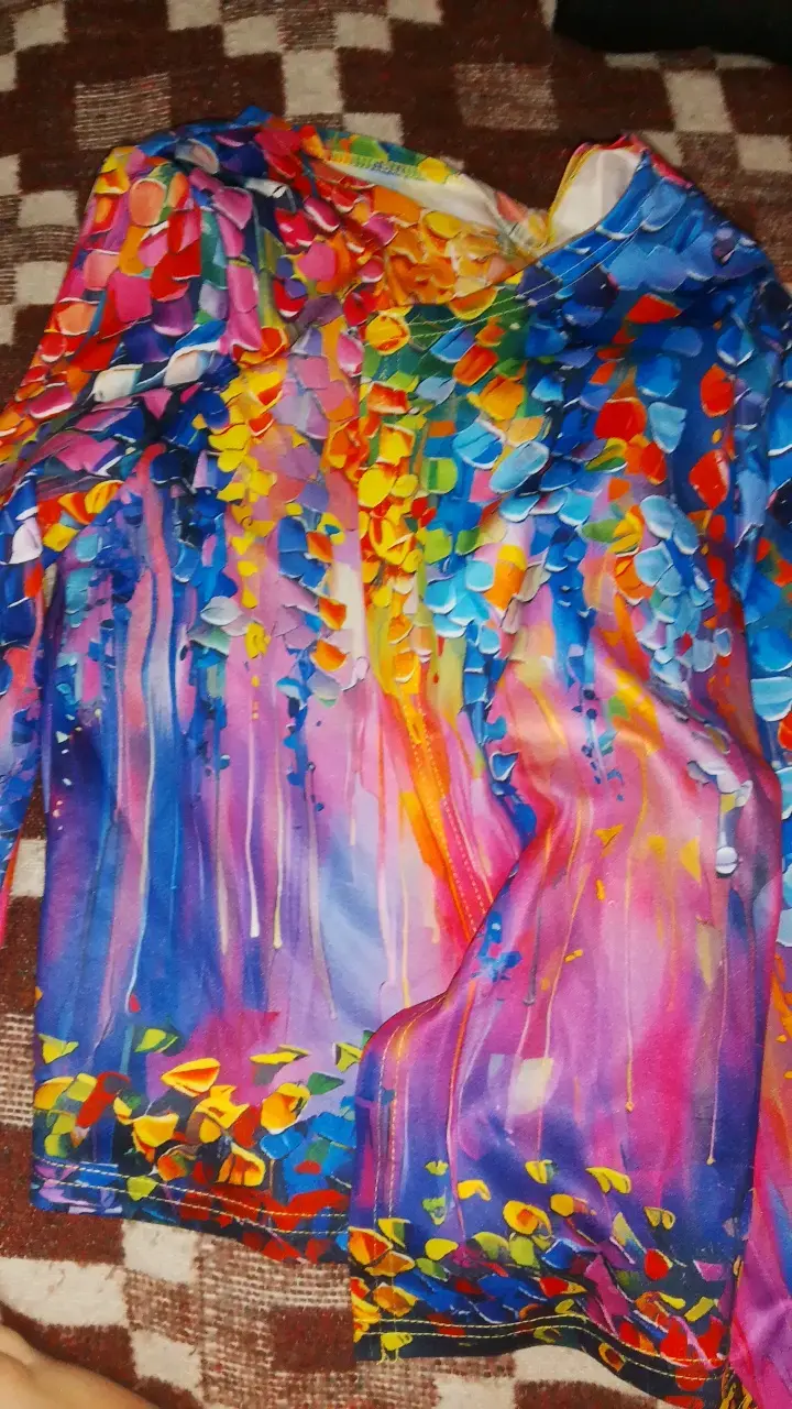 Chaqueta multicolor estampado Shein talla L - 1