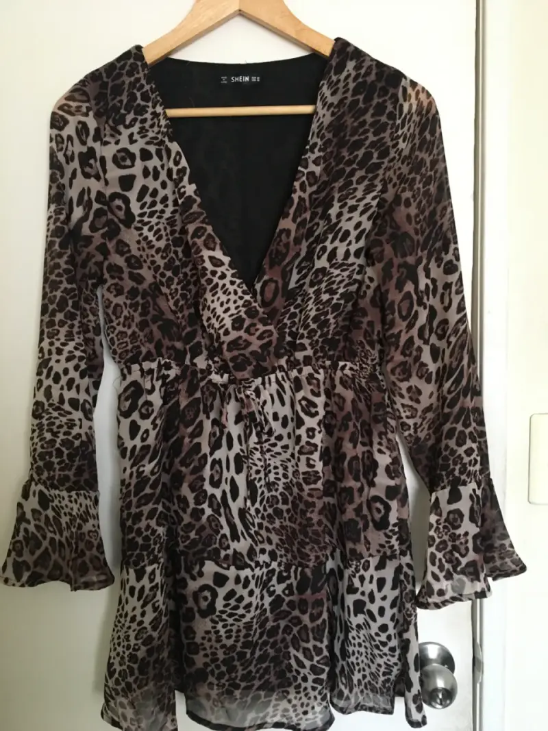 Vestido corto estampado animal print - 1