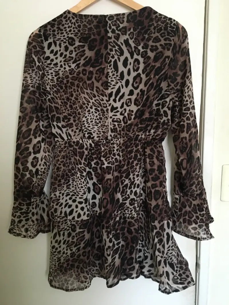 Vestido corto estampado animal print - 3