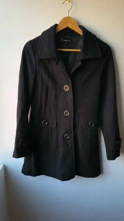 Abrigo negro de mujer Cavanli talla S - miniatura 1