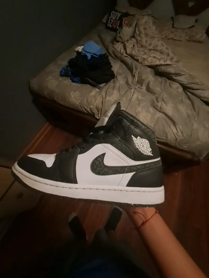 Zapatillas deportivas blancas y negras para hombre - 5