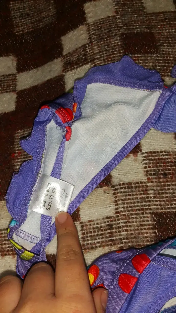 Bikini infantil floral colorido talla 10 años - 4