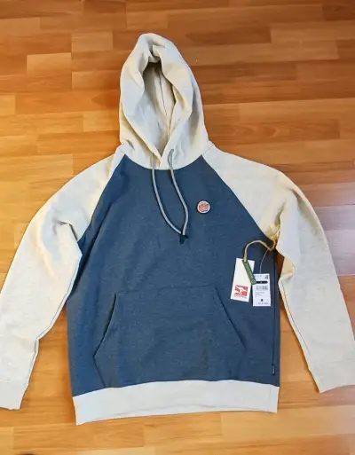 Polerón con capucha azul y gris para hombre - miniatura 2