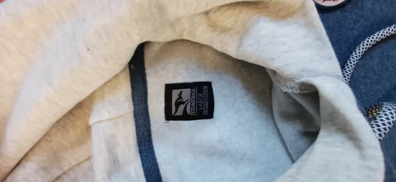 Polerón con capucha azul y gris para hombre - 4
