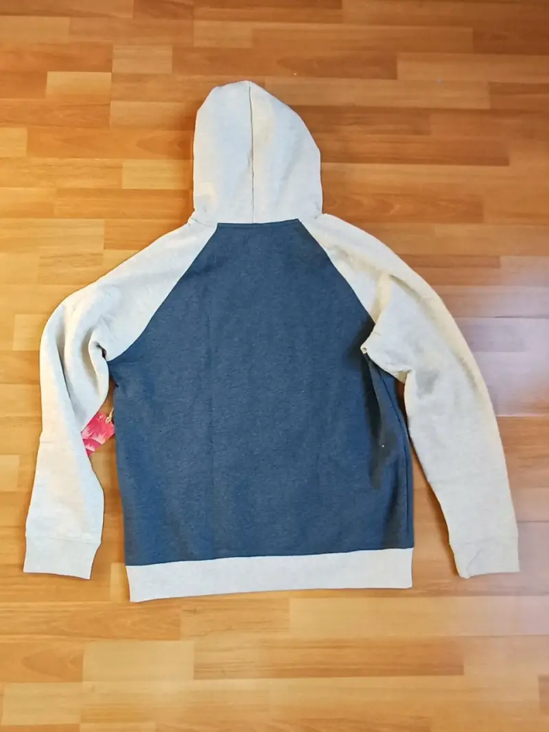 Polerón con capucha azul y gris para hombre - 6