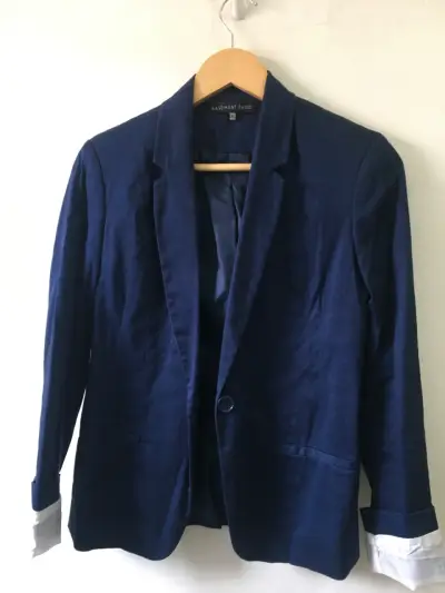 Blazer azul marino para mujer Basement Basic - miniatura 1
