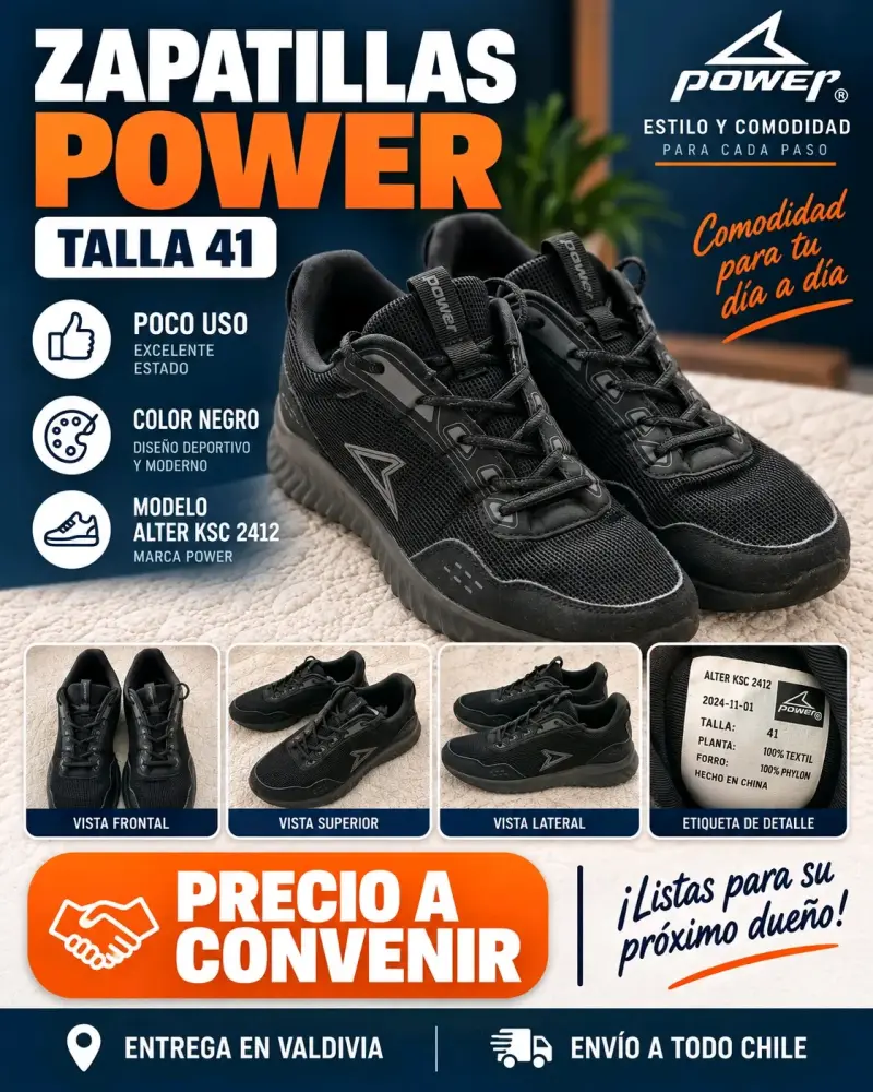 Zapatillas Power Alter KSC 2412 negras talla 41 - 1