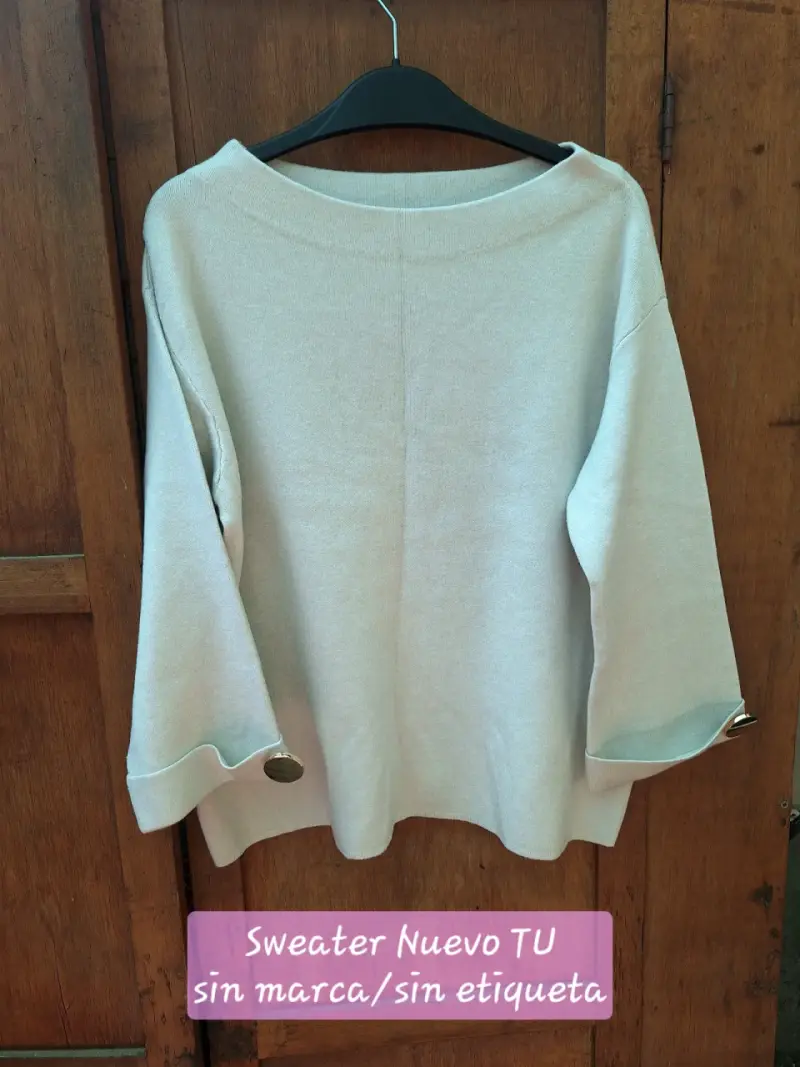Sweater beige/crema nuevo TU - 1