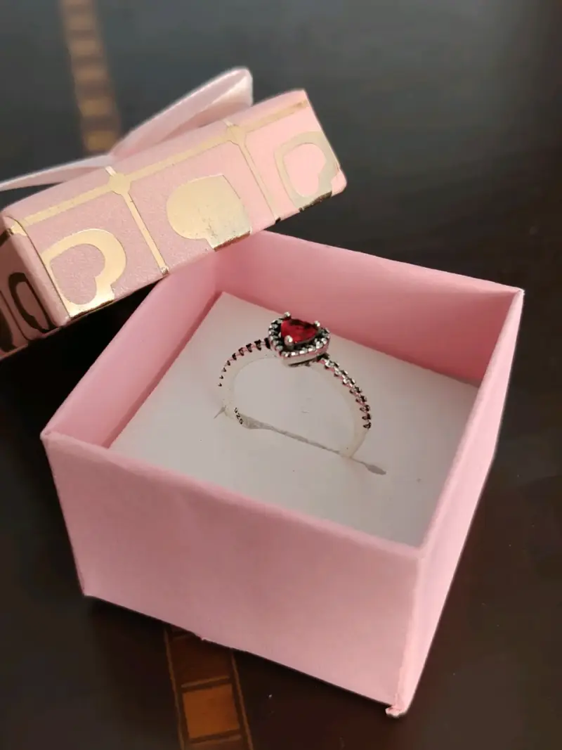 Anillos de plata con diseño de corazón y mariposa - 2