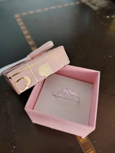 Anillos de plata con diseño de corazón y mariposa - miniatura 4