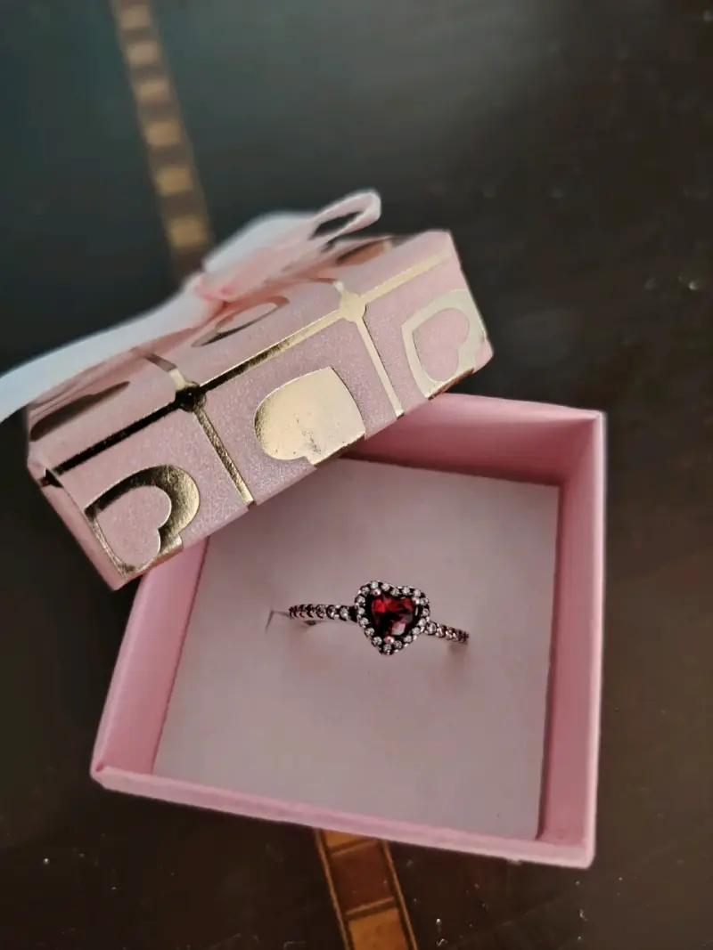 Anillos de plata con diseño de corazón y mariposa - 5