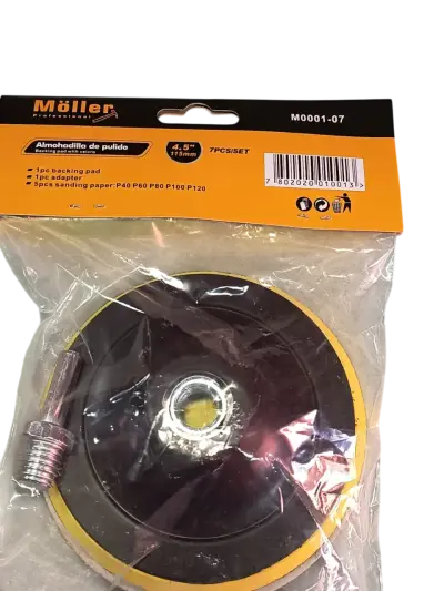 Kit Disco Pulidor 4.5" con Adaptador Taladro - miniatura 3