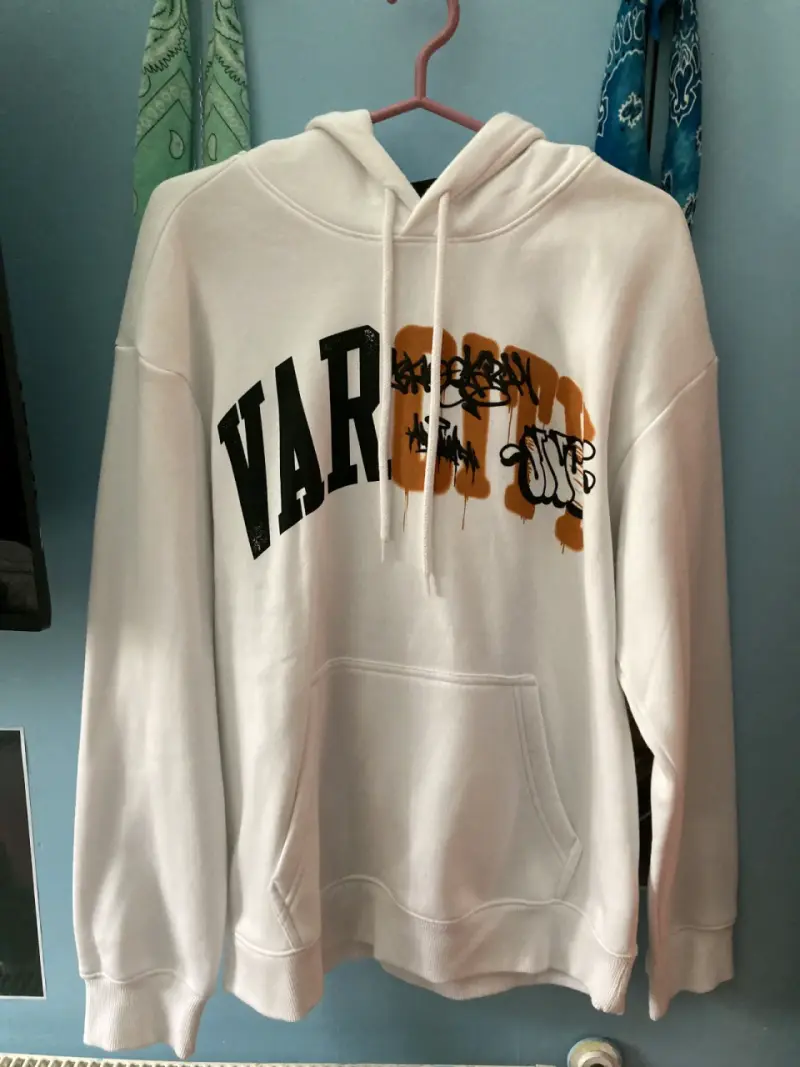 Polerón H&M con Capucha Blanco Talla S - 2