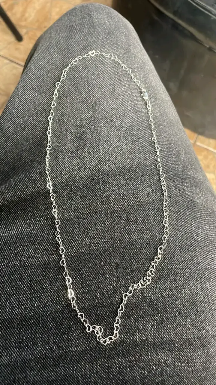 Cadena corazones de plata 925 fina para mujer