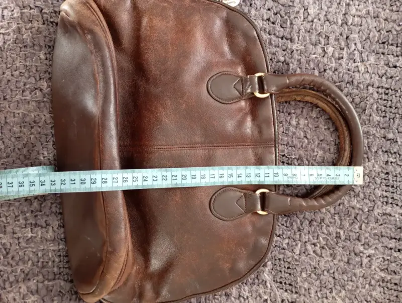 Bolso de cuero marrón vintage - 2