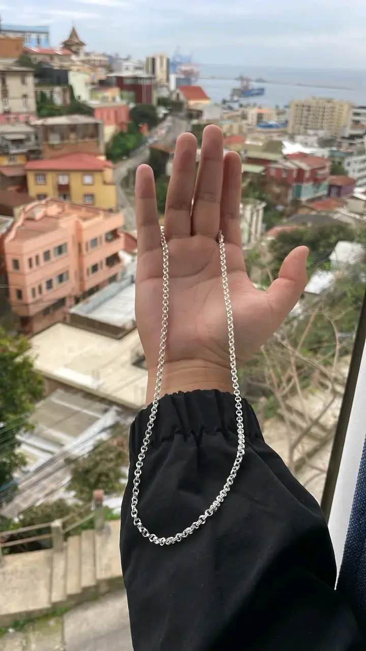 Cadena de plata elegante para unisex