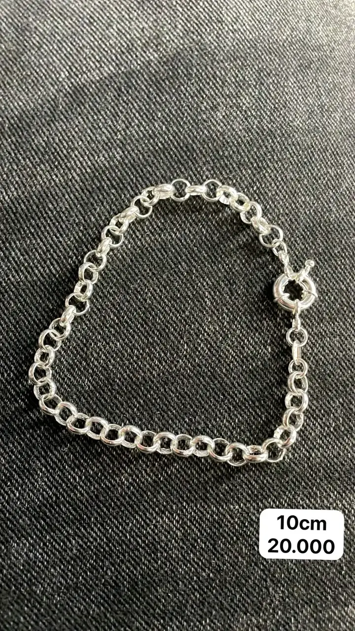 Pulsera de plata 10 cm elegante
