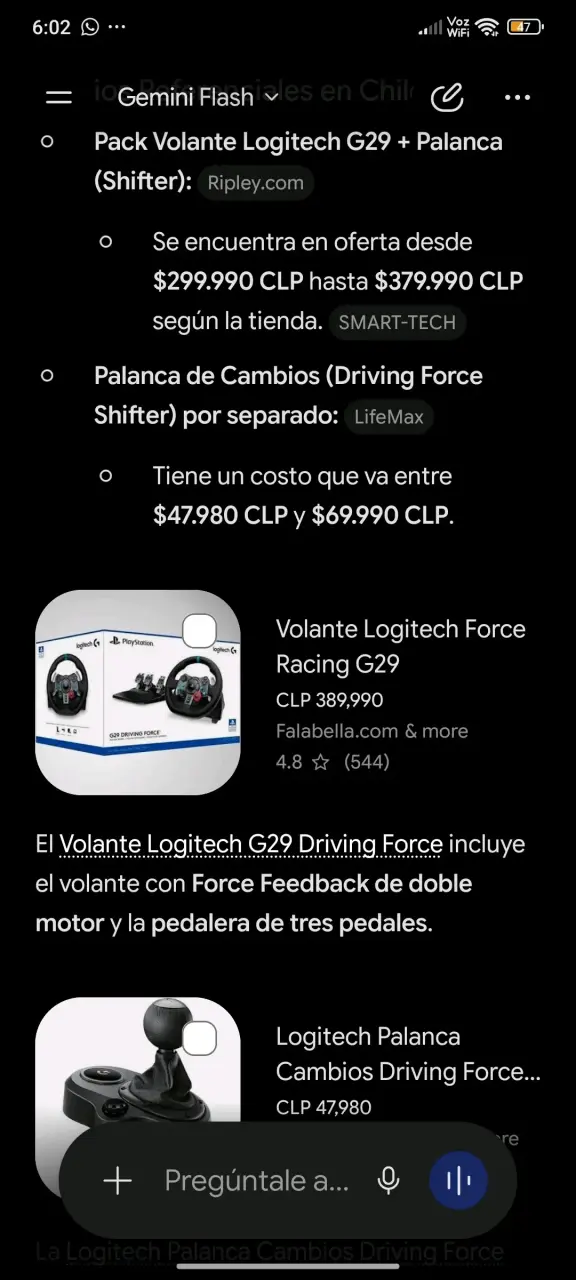 Volante y Pedales Logitech G29 con Palanca - 2