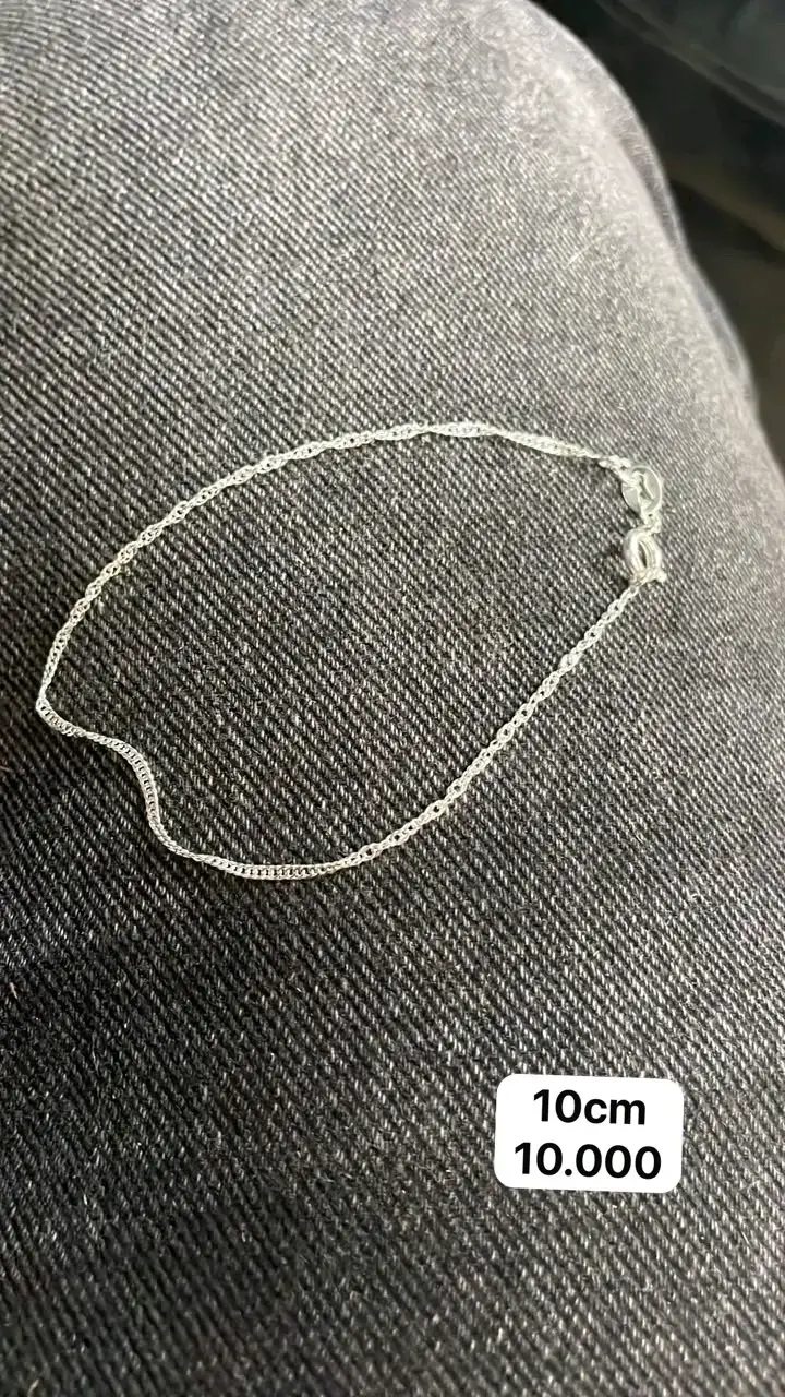 Pulsera de plata fina 10 cm