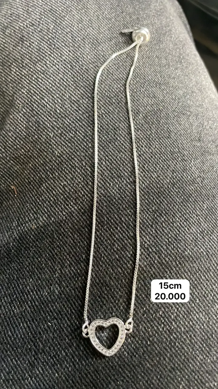 pulsera ajustable de plata 925 con dije de plata