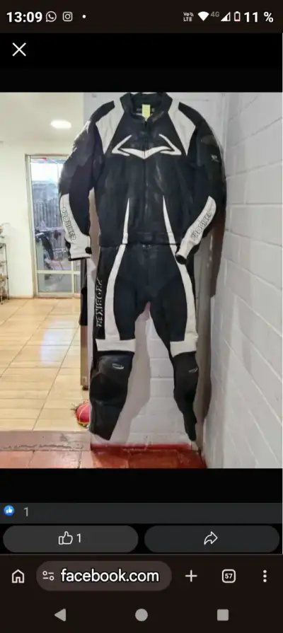 Traje de motociclista de cuero BMW - miniatura 1