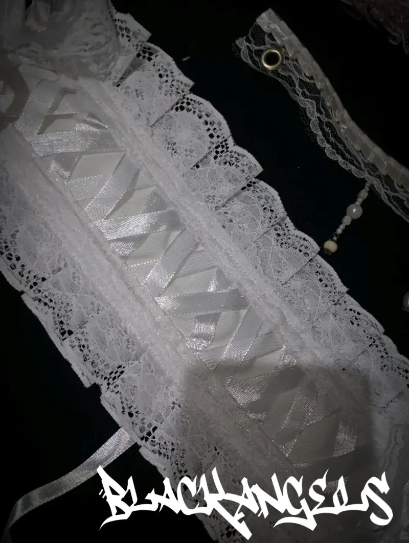 Headdress y Choker de Encaje Black Angels - 4