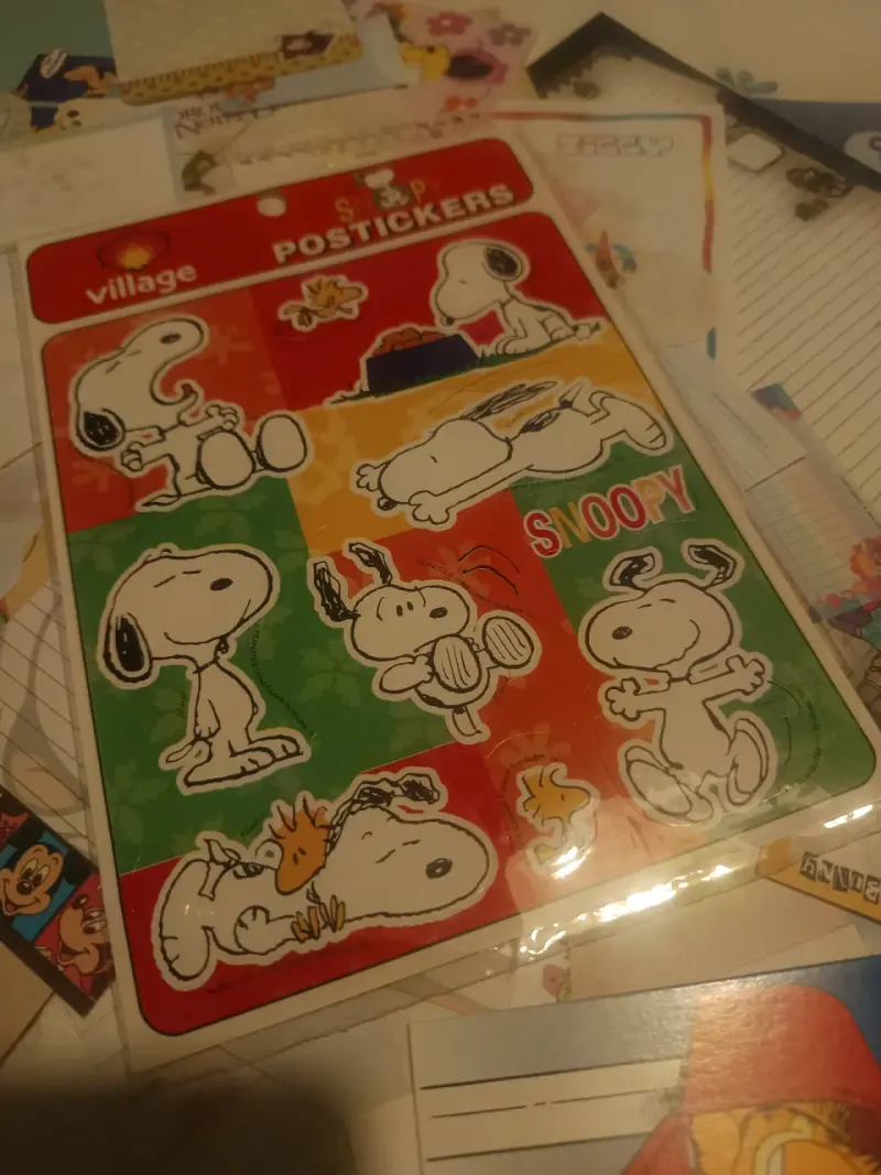 Set 50 esquelas, stickers y 2 tarjetitas vintage - 2