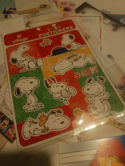 Set 50 esquelas, stickers y 2 tarjetitas vintage - miniatura 2