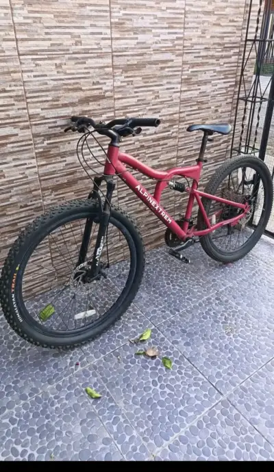 Bicicleta de montaña Alpinextrem roja - miniatura 1