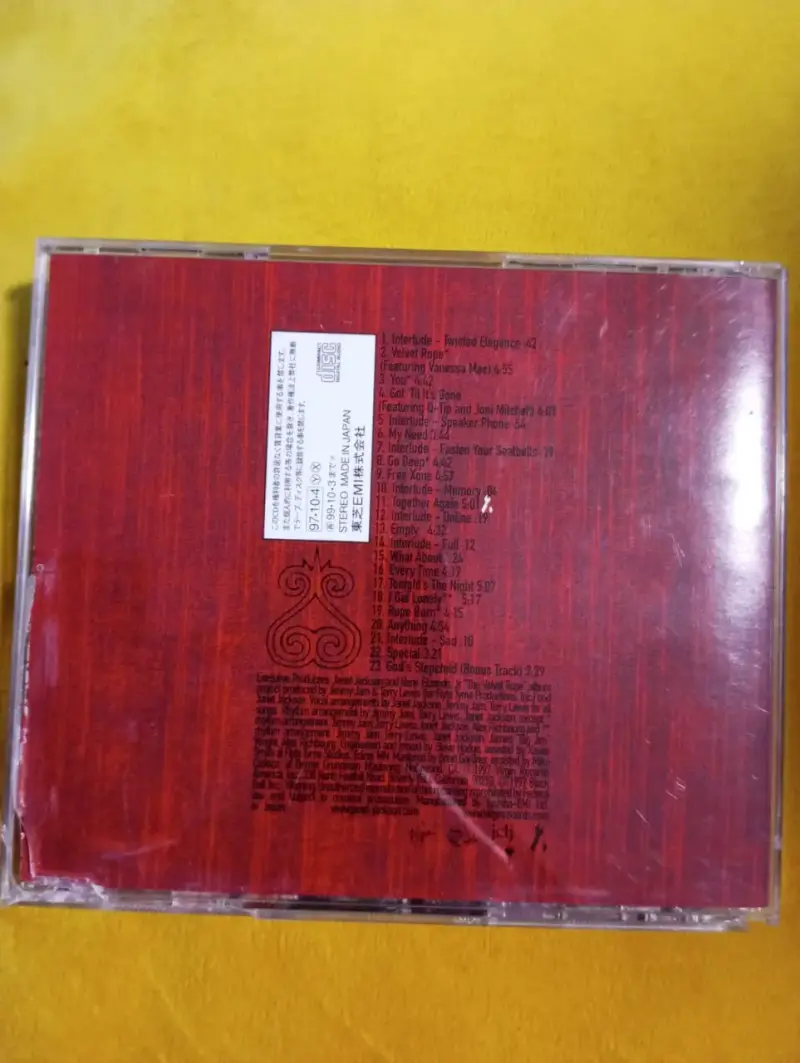 CD Janet Jackson – The Velvet Rope (1997) Edición - 3