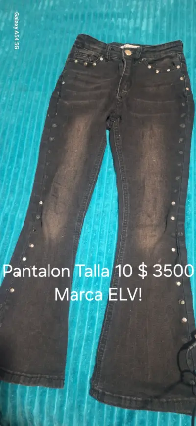 Pantalón de mezclilla con estrellas talla 10 ELV - miniatura 6