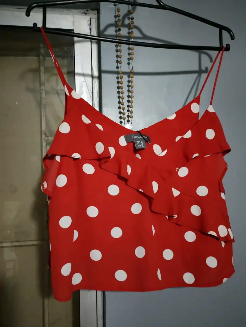 Blusa roja de lunares Primark talla 12 - 2