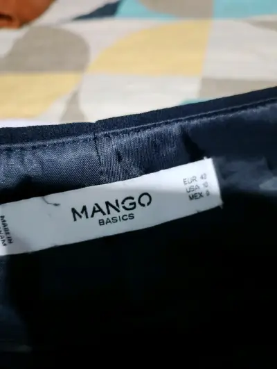 Pantalón Azul marino oscuro Mango Basics Talla 42 - miniatura 2