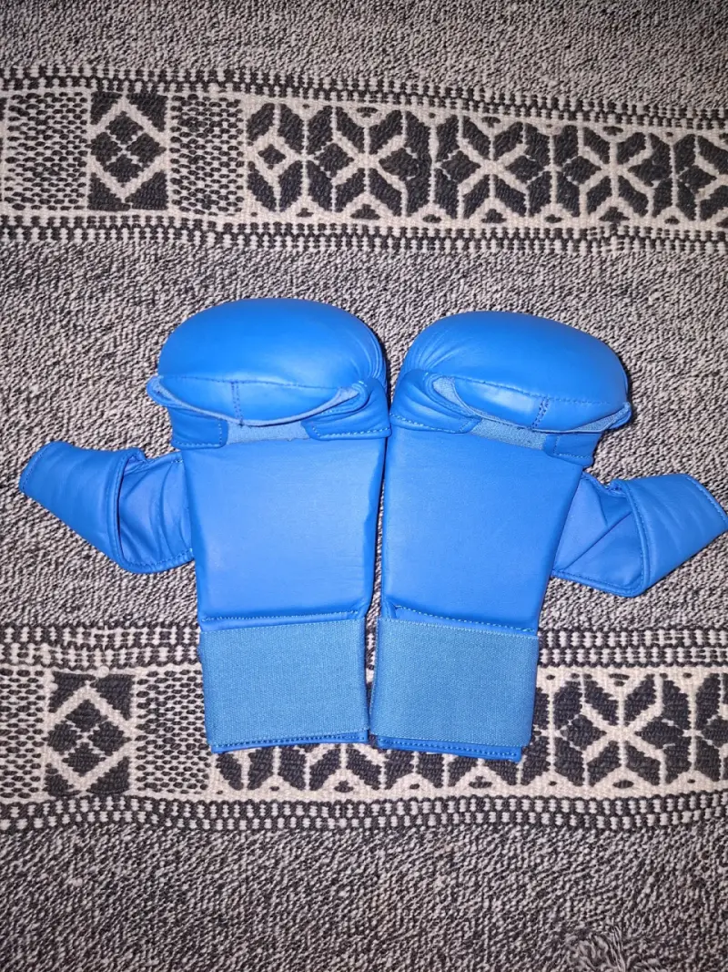 Guantes de karate Azules Ovins Talla S - 2
