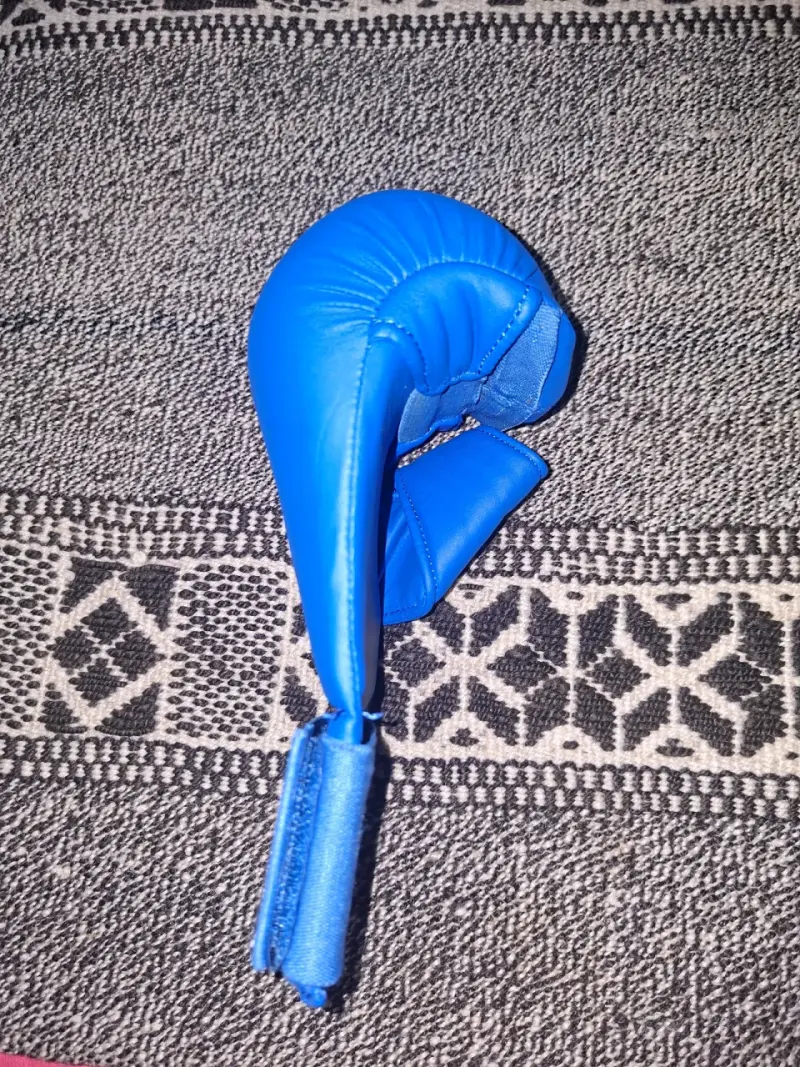 Guantes de karate Azules Ovins Talla S - 6