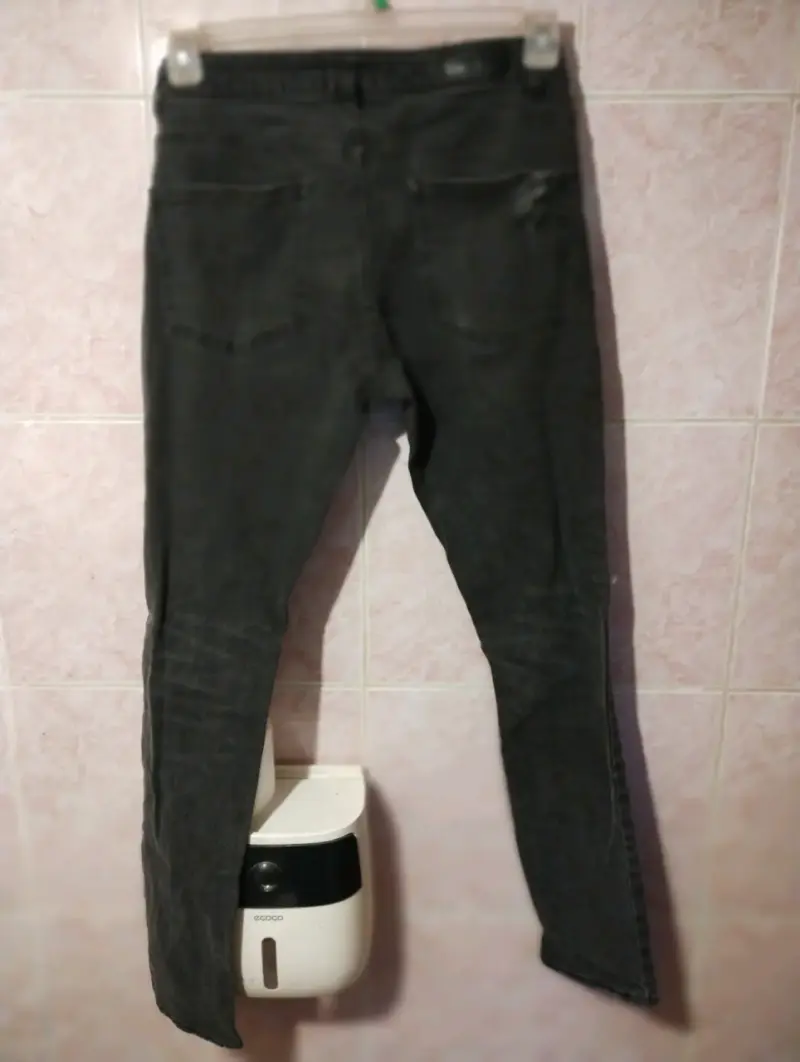 Jeans negros desgastados para hombre - 2