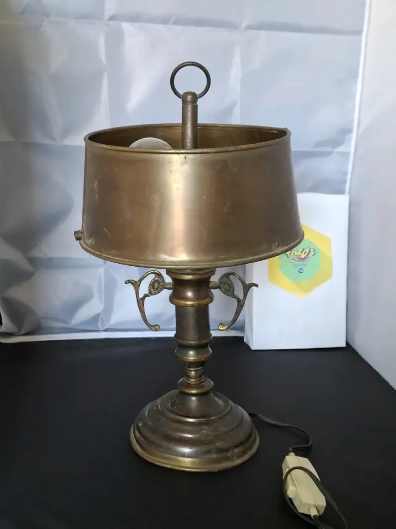 Lámpara de mesa vintage de bronce - 5