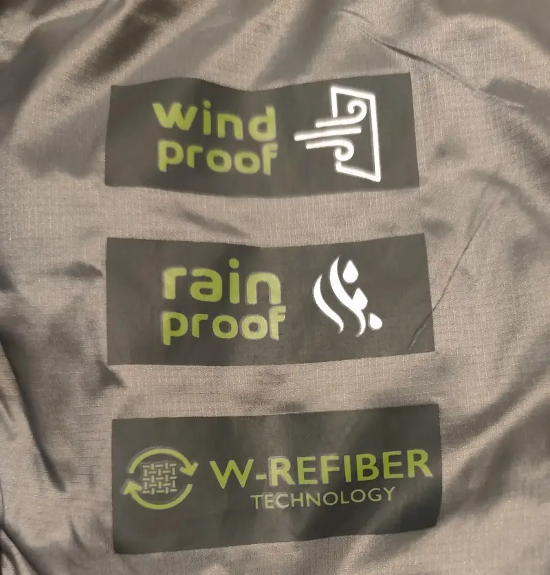 Parka Weinbrenner negra impermeable y cortaviento - 3
