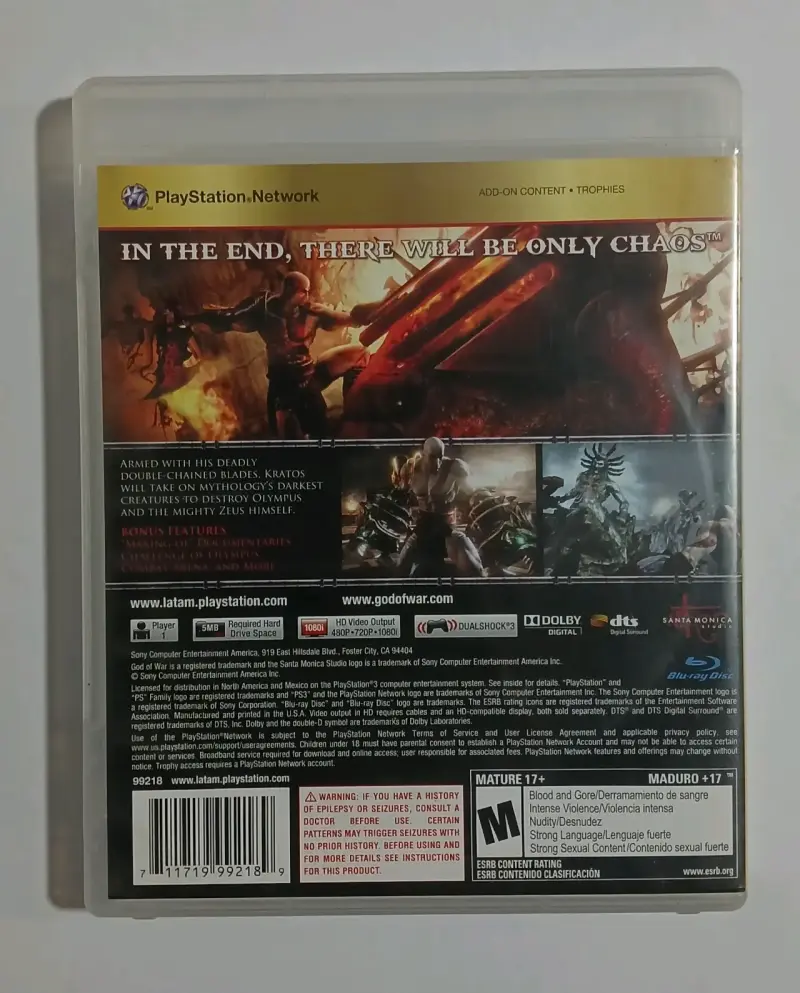 Juego PS3 God of War III Favoritos - 4