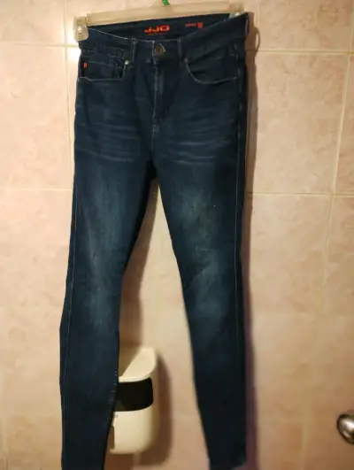 Jeans ajustados azul oscuro JJO para mujer - miniatura 1