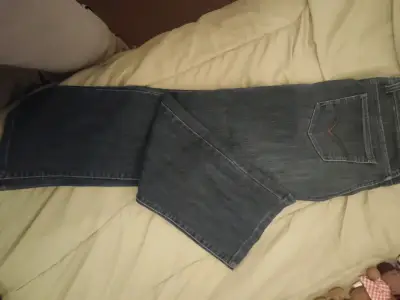 Jeans de mezclilla azul para mujer tiro bajo - miniatura 2