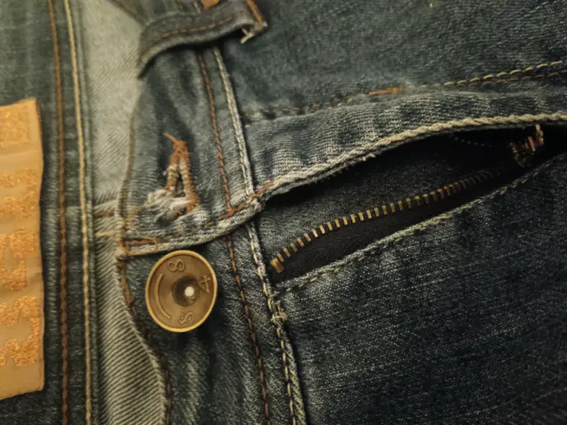 Jeans de mezclilla azul para mujer tiro bajo - 3