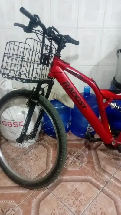 Bicicleta de montaña Radots roja con suspensión - miniatura 2