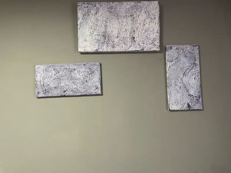Conjunto de Cuadros Abstractos en Blanco y Negro