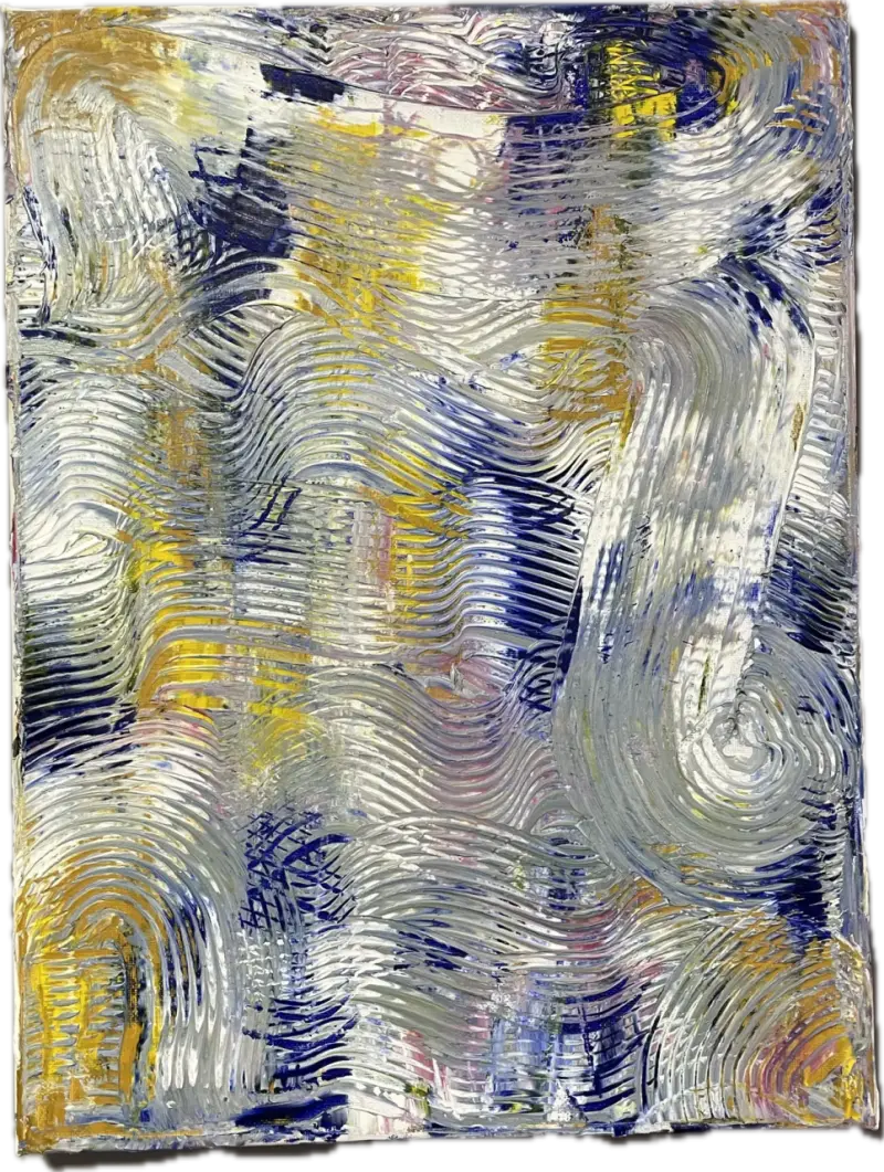Cuadro Abstracto Pintura Acrílica Multicolor