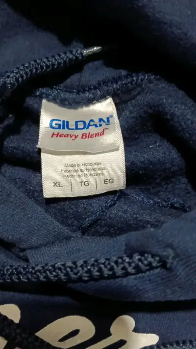 Polerón azul con capucha Gildan XL - miniatura 3